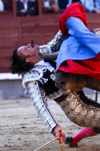 Momento de la dramática cogida de Aparicio. (Foto: José Ramón Lozano)