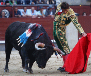 Padilla a punto estuvo de cortar una oreja. (Foto: J.R.Lozano)
