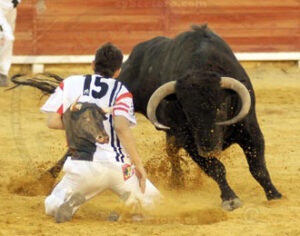 Arriesgado recorte de rodillas (Foto: Torodigital)