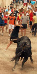 El Peño en un espectacular quiebro del reverso a un Cuadri.