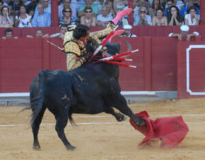 Momento del percance de Leandro. (Foto: José Salvador)