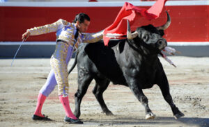 Iván Fandiño hizo lo mejor del festejo ante el segundo. Fotos: ANDRÉ VIARD