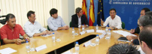Un momento de la reunión del Conseller con la Comisión de Asuntos Taurinos