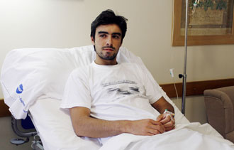 Perera, recién salido de la operación. (Foto: Arjona)
