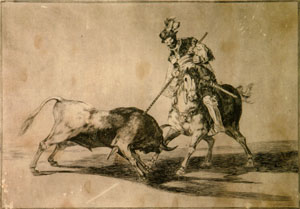 El Cid Campeador lanceando otro toro. Serie Tauromaquia 11