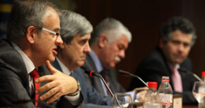 De izquierda a derecha, Ángel Franco, Juan José Badiola, Juan Andrés Tovar, y Juan Antonio Vicente.