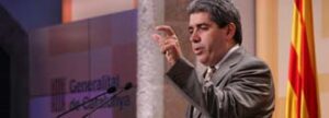 Francesc Homs, portavoz de la Generalitat, durante la rueda de prensa. (Foto: Rubén Moreno)