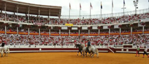 Foto de la matinal de rejones en Dax enviada por Bosco Guerrero.