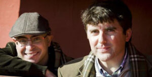 Aranda y Blas, conductores del programa.