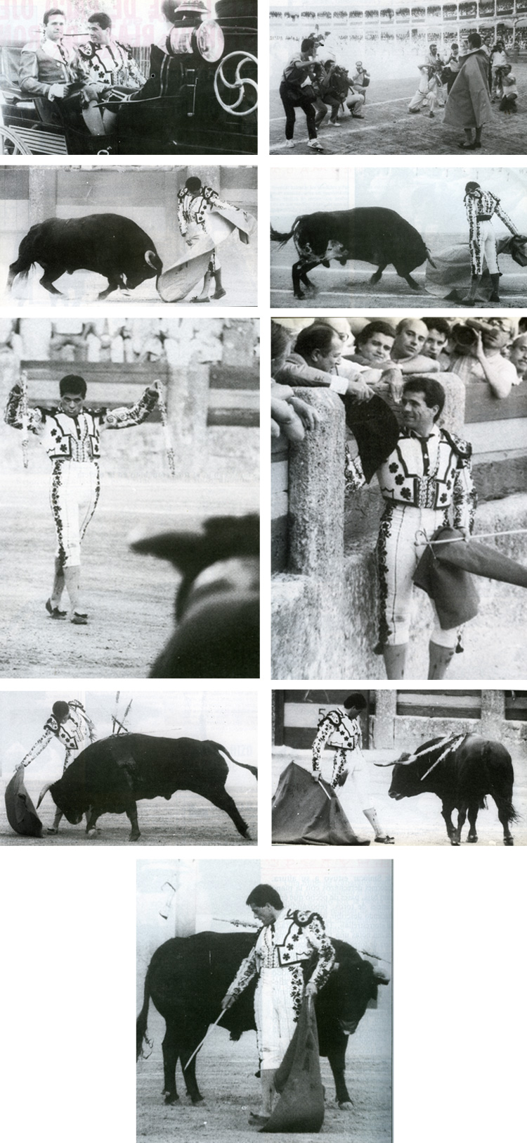 La goyesca de Ronda en la que actuó en solitario en 1987, resume toda su tauromaquia.