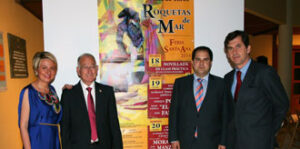 Eloisa Cabrea,Teniente Alcalde, Gabriel Amat, Alcalde, Víctor Zabala, Gerente, y Sixto Naranjo, presentador.
