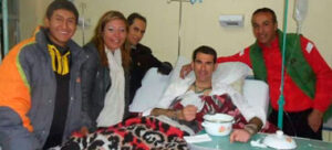 El Nico, convaleciente en el hospital.