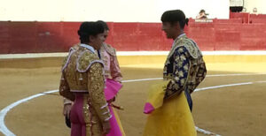 Juan Millán, en la ceremonia de su alternativa en Alcalá de Henares.