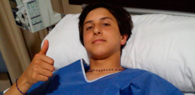 Roca Rey, antes de recibir el alta hospitalaria.