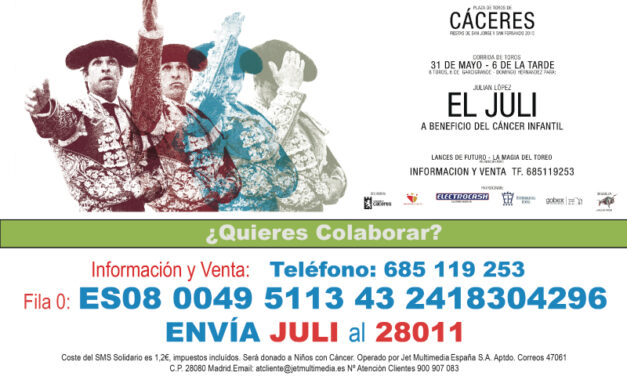 El Juli crea una Fila O y un SMS solidario para la lucha contra el cáncer infantil