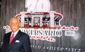 Rafael Herrerías, en la presentación de los carteles