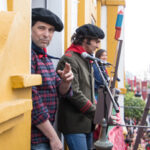 Calamaro y Morante, durante el pregón de 2016.