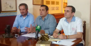 Machancoses, Vicente Nogueroles y José Antonio Blanco, en la rueda de prensa.
