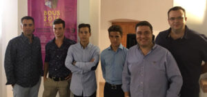 De izquierda a derecha: Alberto Fernández, Daniel Martínez, Juan Antonio Navas, Diego Carretero, Jorge Galbis y Juan Manuel Borràs.