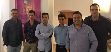 De izquierda a derecha: Alberto Fernández, Daniel Martínez, Juan Antonio Navas, Diego Carretero, Jorge Galbis y Juan Manuel Borràs.