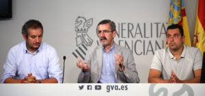 De izquierda a derecha, el ganadero Dani Machancoses, José María Ángel y Vicente Nogueroles.