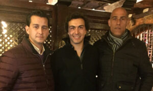 Branco, con sus antiguos mentores: Ignacio Ríos y José Cotán.