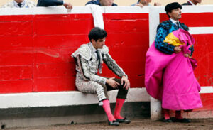 López Simón, sentado en el estribo de Vista Alegre.