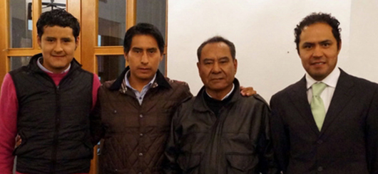 Joaquín, con sus hijos.