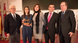 De izquierda a derecha: El Viti, Raquel Sanz, Esther Hernán, Joaquín Barrio y Juan Vicente Herrera.