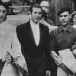 Antonio Ordóñez junto a los jugadores Areta, Venancio y Panizo, en 1960.