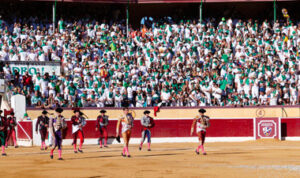 Festejo en el coso oscense durante la Feria de San Lorenzo 2017