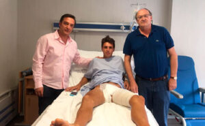 Miguel Tendero convaleciente tras el percance de Albacete