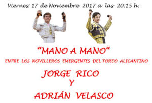 Detalle del cartel anunciador del evento cultural taurino en Alicante