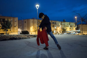 "Los chicos y los toros", título de la foto