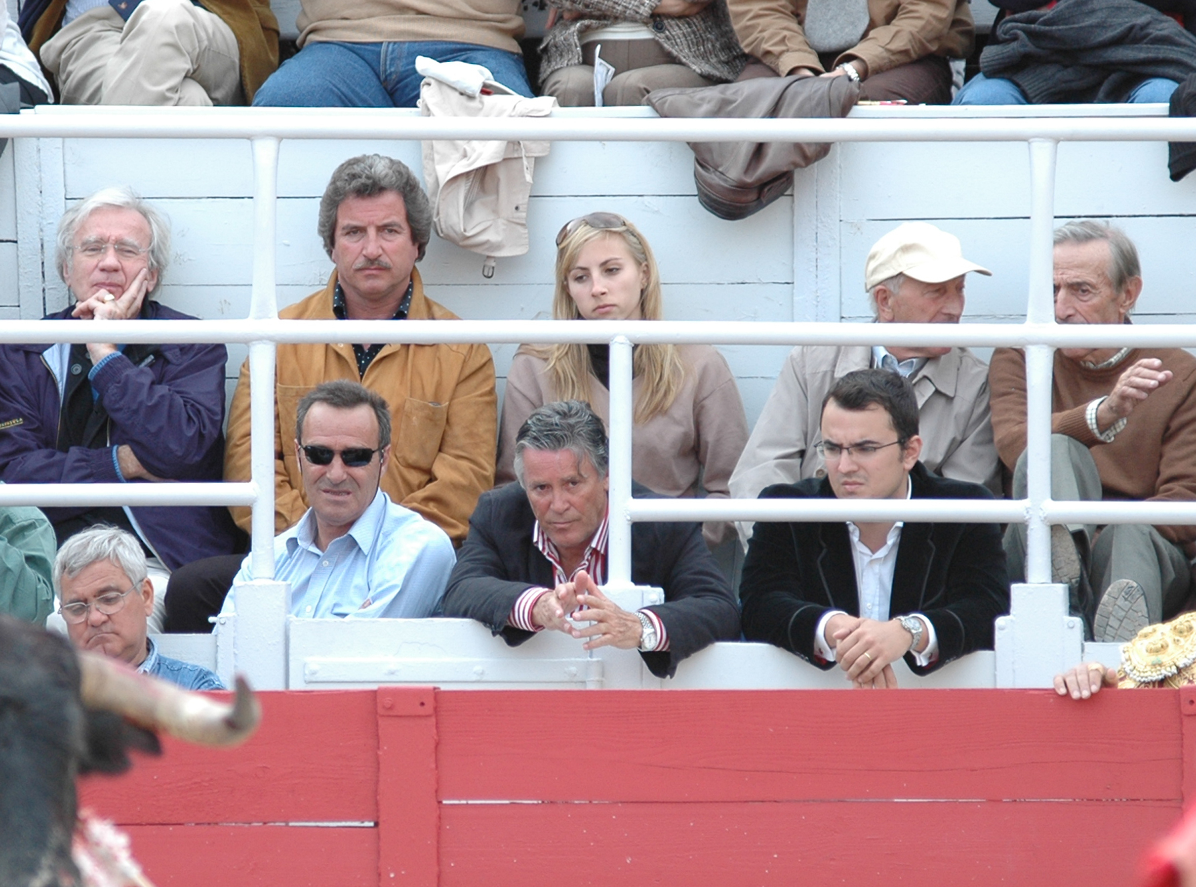 Luc Jalabert, junto a Simón Casas. Arriba, Robert Margé y Lola Jalabert, hija de Luc.
