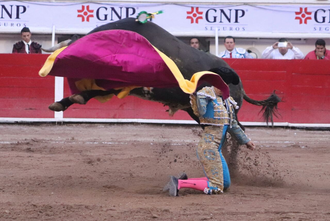 Aguascalientes (México), domingo 22 de abril de 2018. Percance de Fabián Barba