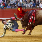 Sevilla - Secuencia de la cogida de Román - Domingo 8 de abril de 2018