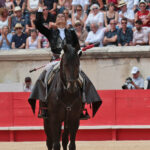 Nimes (Francia), lunes 21 de mayo de 2018. Festejo de rejones matinal