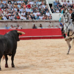 Nimes (Francia), lunes 21 de mayo de 2018. Festejo de rejones matinal