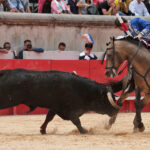Nimes (Francia), lunes 21 de mayo de 2018. Festejo de rejones matinal
