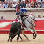 Nimes (Francia), lunes 21 de mayo de 2018. Festejo de rejones matinal