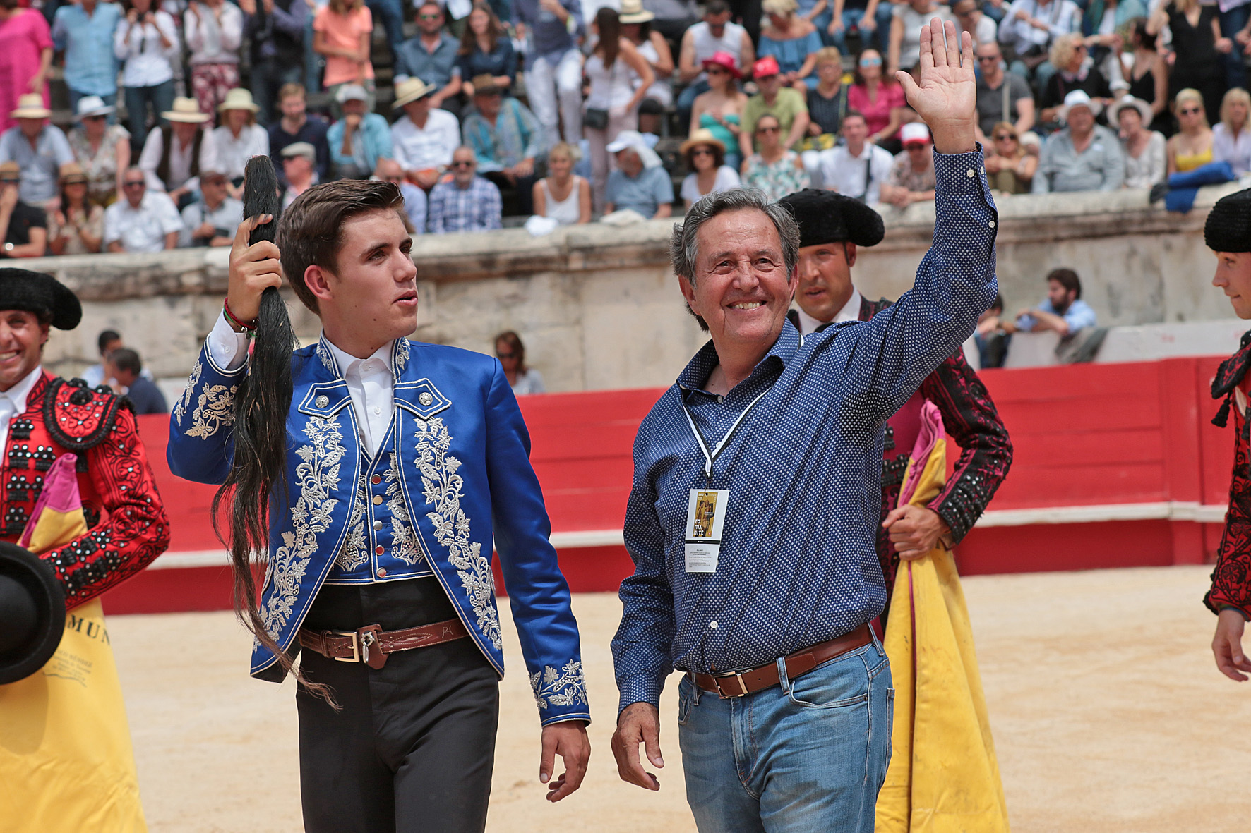 Nimes (Francia), lunes 21 de mayo de 2018. Festejo de rejones matinal