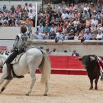 Nimes (Francia), lunes 21 de mayo de 2018. Festejo de rejones matinal