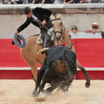 Nimes (Francia), lunes 21 de mayo de 2018. Festejo de rejones matinal