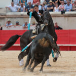 Nimes (Francia), lunes 21 de mayo de 2018. Festejo de rejones matinal