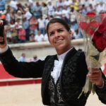 Nimes (Francia), lunes 21 de mayo de 2018. Festejo de rejones matinal