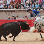 Nimes (Francia), lunes 21 de mayo de 2018. Festejo de rejones matinal