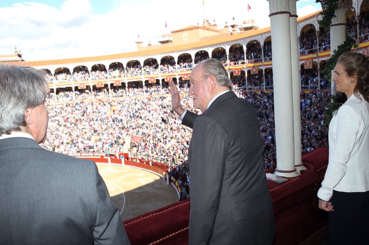Ferrera, Perera y Ginés Marín, con el Rey Don Juan Carlos. Madrid, corrida de Beneficencia. 6 de junio de 2018