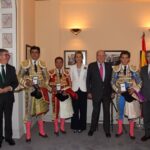 Ferrera, Perera y Ginés Marín, con el Rey Don Juan Carlos. Madrid, corrida de Beneficencia. 6 de junio de 2018