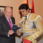 Ferrera, Perera y Ginés Marín, con el Rey Don Juan Carlos. Madrid, corrida de Beneficencia. 6 de junio de 2018